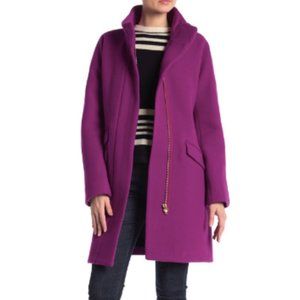 J. Crew Cocoon Coat 8 Bright Plum Magenta